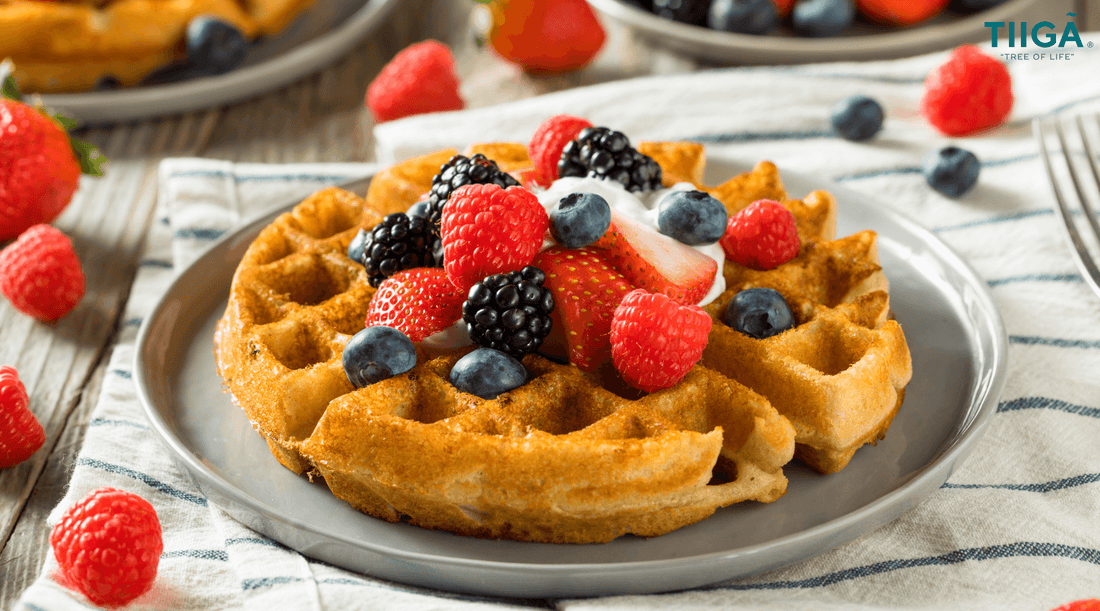 Gut Friendly Baobab Protein Waffles