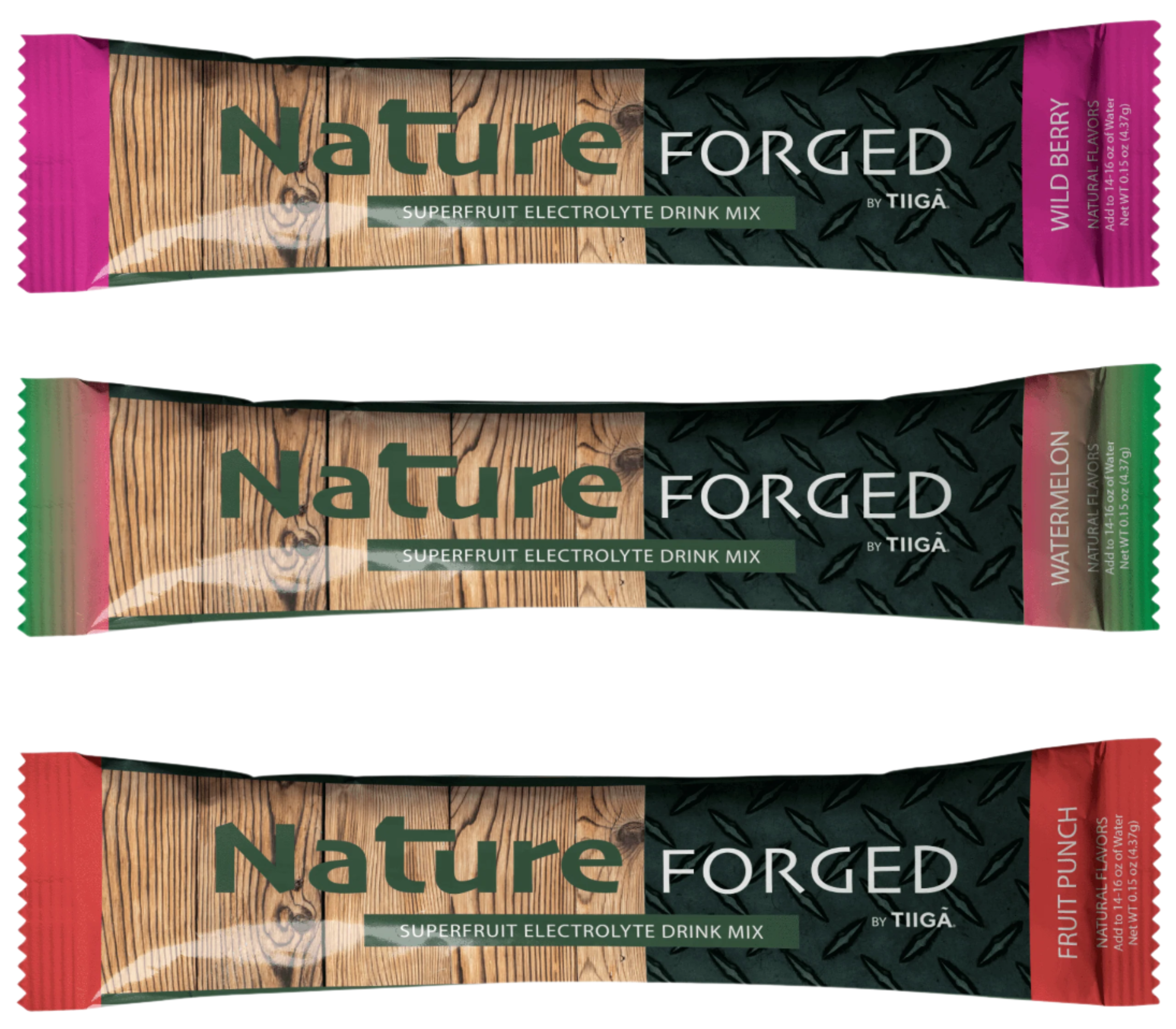 Nature Forged Zero Sugar Electrolyte Powder Drink Mix with Organic Baobab Fruit - 3 Flavor Variety Pack