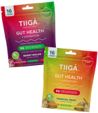 TIIGA Organic Baobab, Coconut Water & Prebiotic Fiber Electrolyte Supplement 16 Pack Bag Berry Melon Tropical Fruit Variety Packs