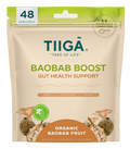 TIIGA Organic Baobab Fruit Prebiotic Fiber Supplement Whole Food Powder - 48 Serving Bag 