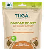 TIIGA Organic Baobab Fruit Prebiotic Fiber Supplement Whole Food Powder - 48 Serving Bag 