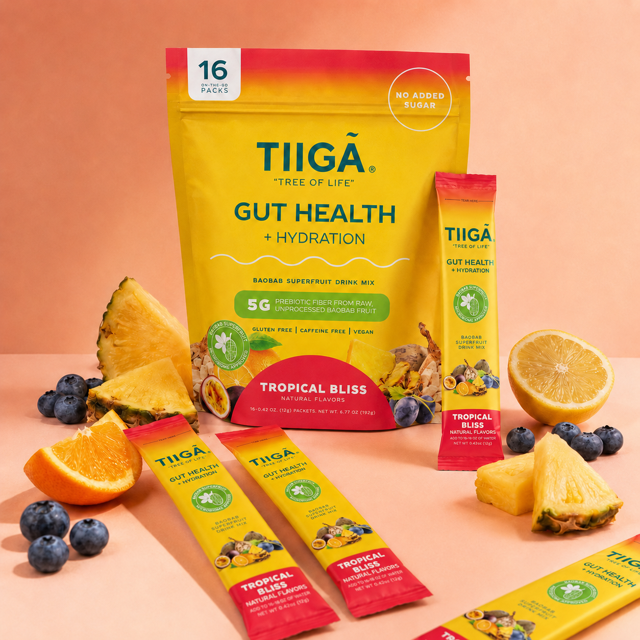 TIIGA Gut Health + Hydration | 16 Pack Bags