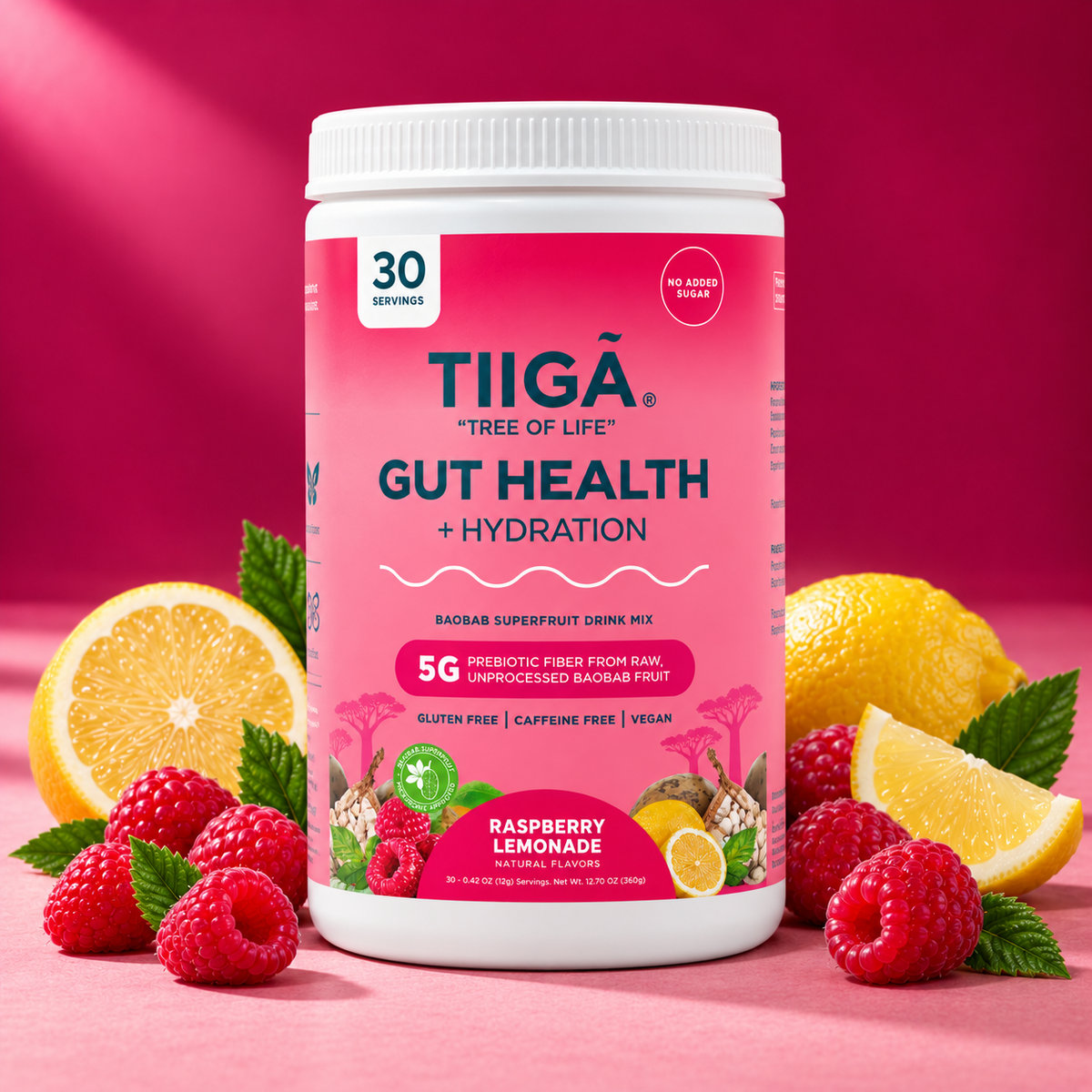 TIIGA Gut Health + Hydration | 30 Serving Tubs
