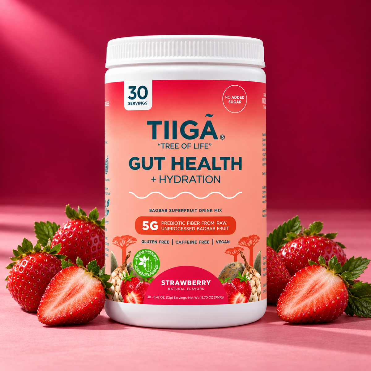 TIIGA Gut Health + Hydration | 30 Serving Tubs