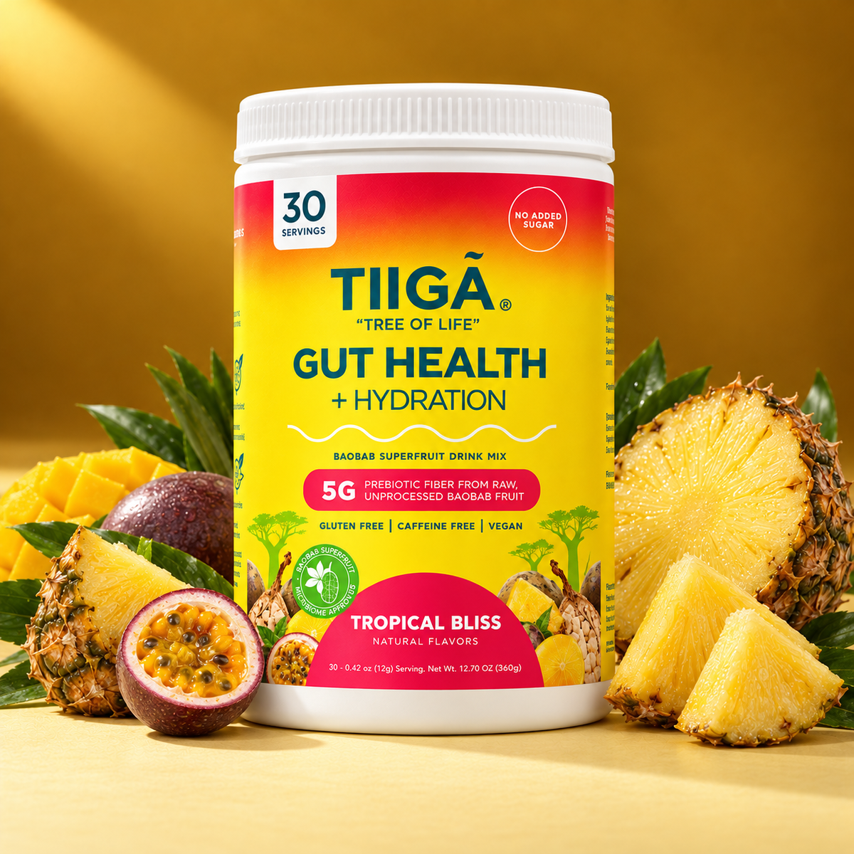 TIIGA Gut Health + Hydration | 30 Serving Tubs