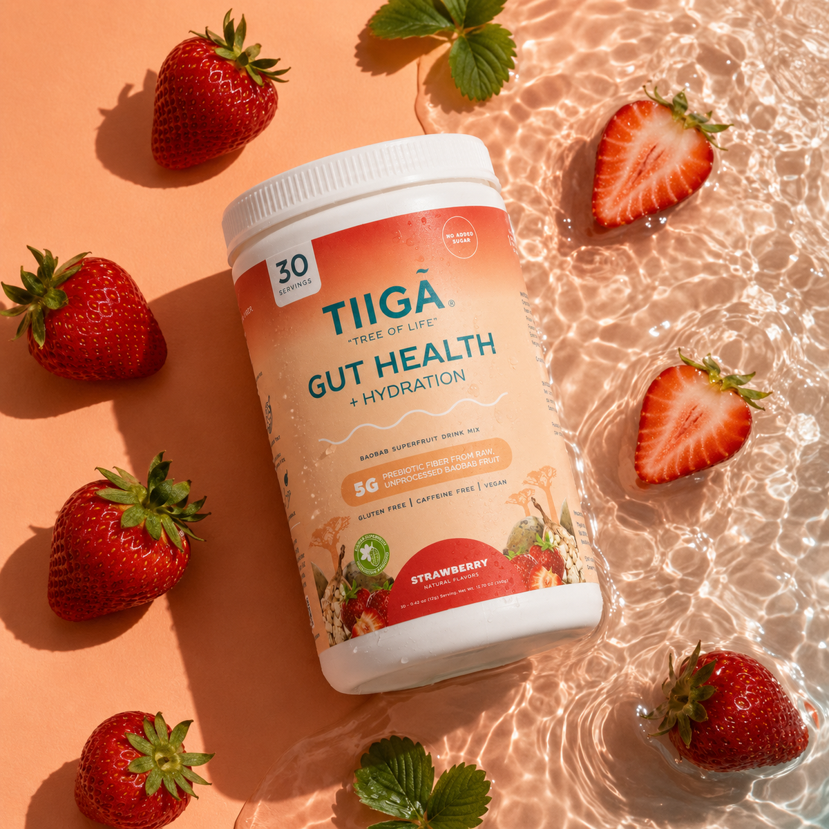 TIIGA Gut Health + Hydration | 30 Serving Tubs